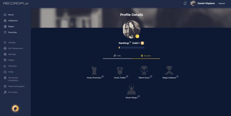 Recordifly Marketplace Profile